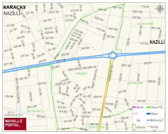 KARAÇAY Mahallesi Haritası | Sayısal Bölge Görünümü