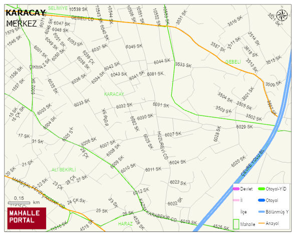 KARACAY Mahallesi Haritası | İnteraktif Köy ve Mahalle Sınırları