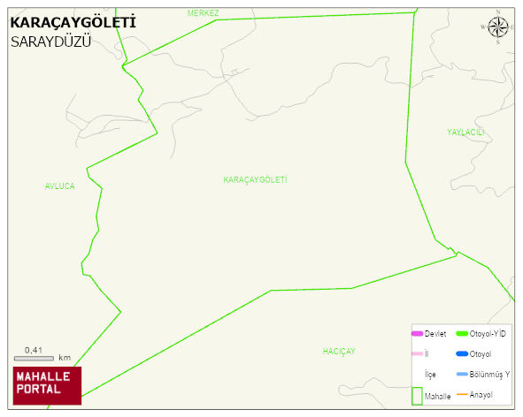 KARAÇAYGÖLETİ Köyü Haritası | Mahalle ve Köy Sınırı