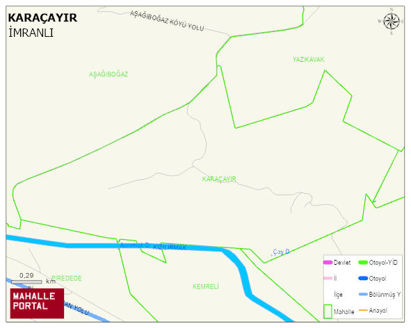 KARAÇAYIR Köyü Haritası | İnteraktif Köy ve Mahalle Sınırları