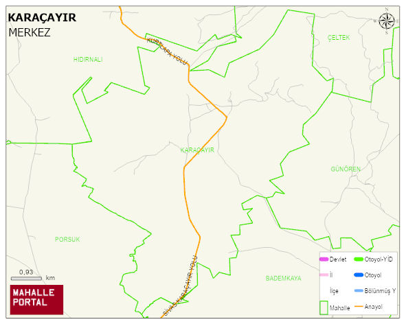 KARAÇAYIR Köyü Haritası | Güncel Mahalle ve Köy Haritası