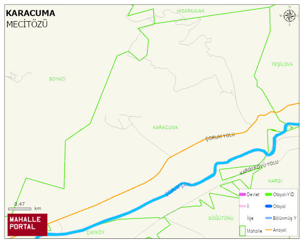 KARACUMA Köyü Haritası | Detaylı Köy ve Mahalle Görünümü