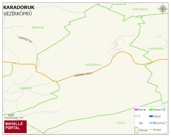 KARADORUK Mahallesi Haritası | Güncel Mahalle ve Köy Haritası