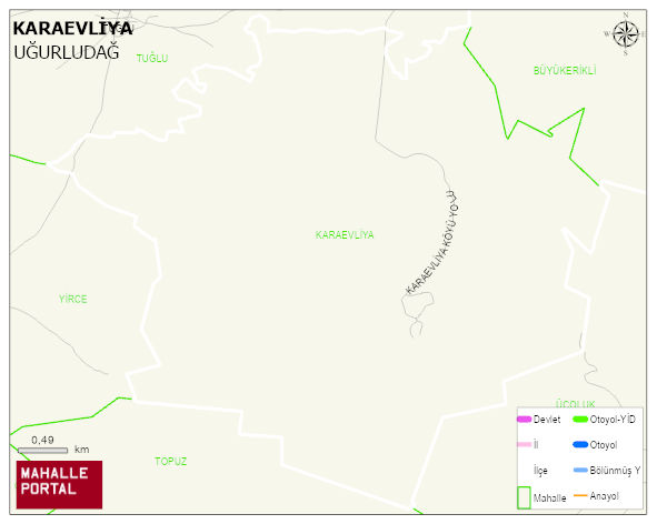 KARAEVLİYA Köyü Haritası | Coğrafi Yapı ve Detaylı Haritası