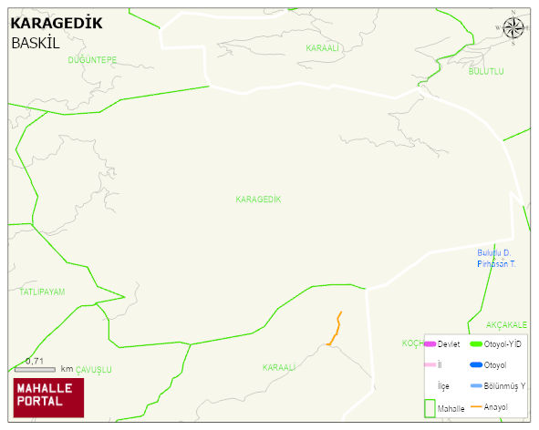 KARAGEDİK Köyü Haritası | Mahalle ve Köy Sınırı