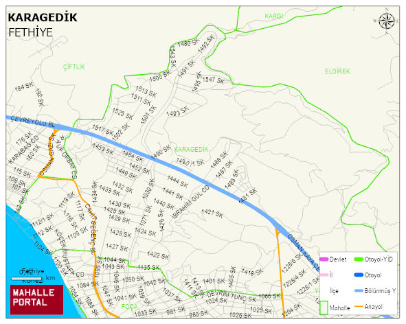 KARAGEDİK Mahallesi Haritası | İnteraktif Köy ve Mahalle Sınırları