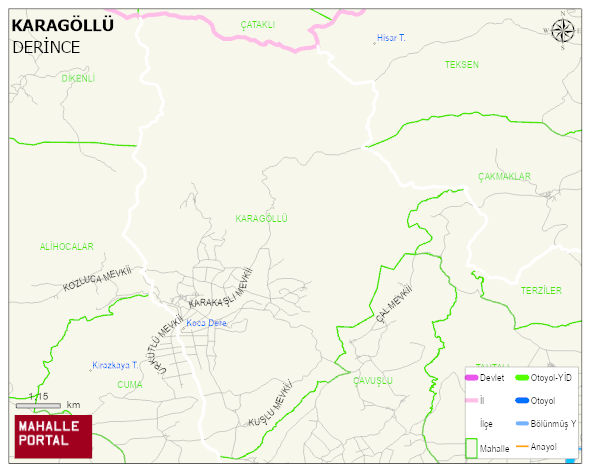 KARAGÖLLÜ Mahallesi Haritası | Coğrafi Yapı ve Detaylı Haritası