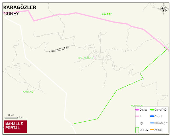 KARAGÖZLER Mahallesi Haritası | Dağlar, Ovalar ve Akarsu Bilgileri