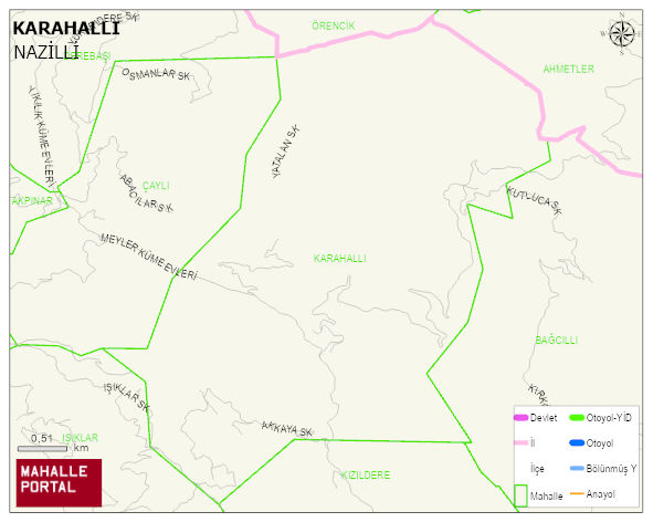 KARAHALLI Mahallesi Haritası | Coğrafi Yapı ve Detaylı Haritası