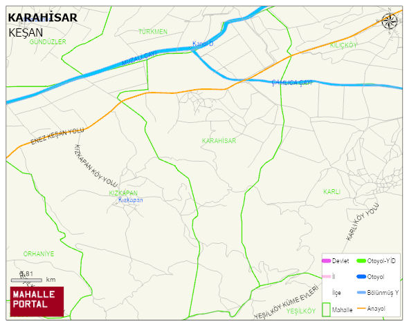 KARAHİSAR Köyü Haritası | İnteraktif Köy ve Mahalle Sınırları