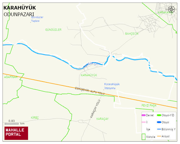 KARAHÜYÜK Mahallesi Haritası | Mahalle ve Köy Sınırı