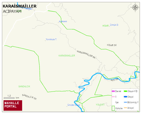 KARAİSMAİLLER Mahallesi Haritası | Mahalle ve Köy Sınırı