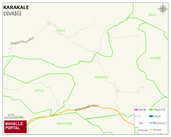 KARAKALE Köyü Haritası | Mahalle ve Köy Sınırı