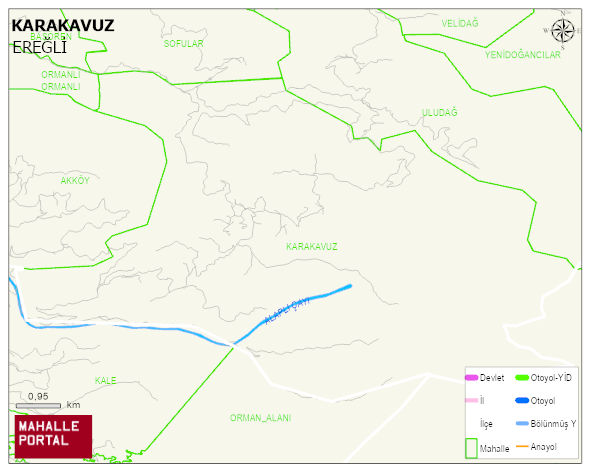 KARAKAVUZ Köyü Haritası | Sayısal Bölge Görünümü