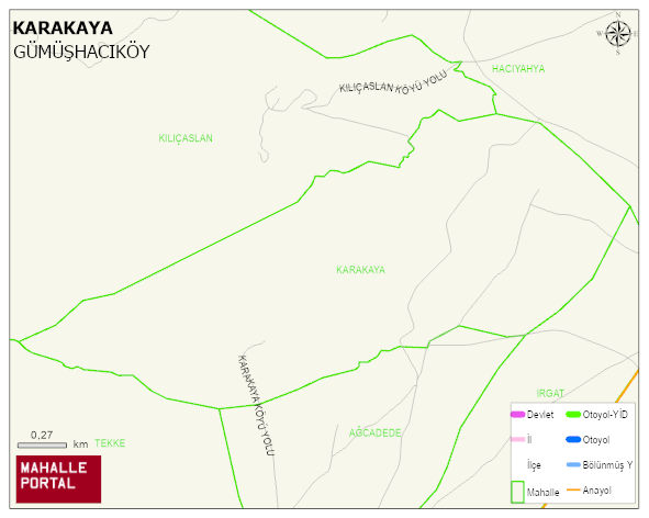 KARAKAYA Köyü Haritası | İnteraktif Köy ve Mahalle Sınırları