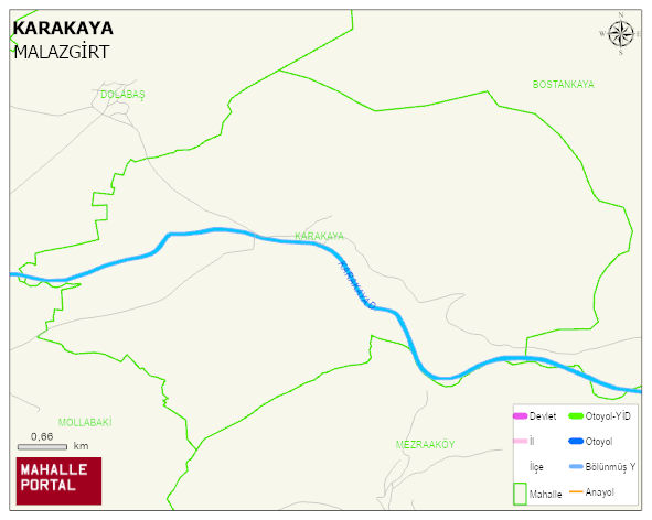 KARAKAYA Köyü Haritası | Mahalle ve Köy Sınırı