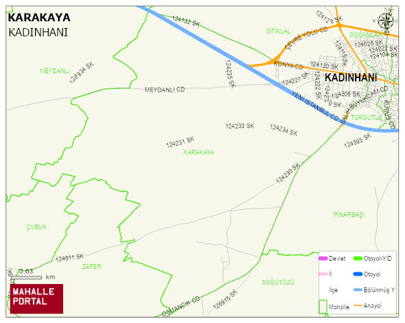 KARAKAYA Mahallesi Haritası | Dağlar, Ovalar ve Akarsu Bilgileri