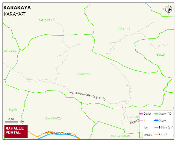 KARAKAYA Mahallesi Haritası | Coğrafi Yapı ve Detaylı Haritası