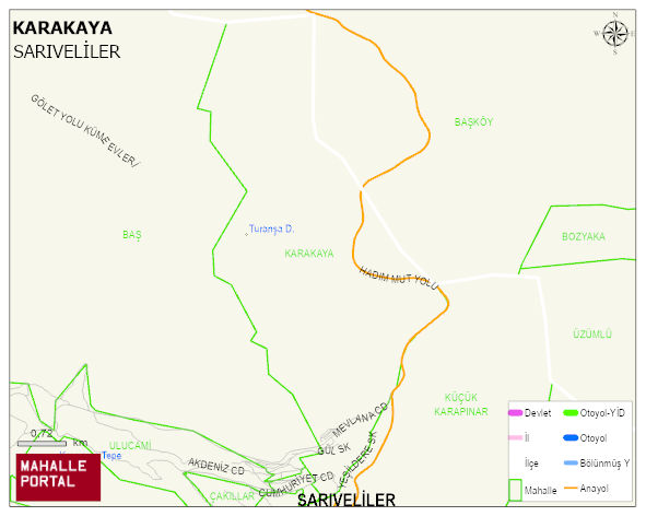 KARAKAYA Mahallesi Haritası | Mahalle ve Köy Sınırı