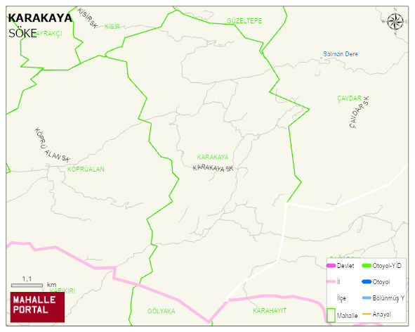 KARAKAYA Mahallesi Haritası | Yükselti ve Doğa Özellikleri