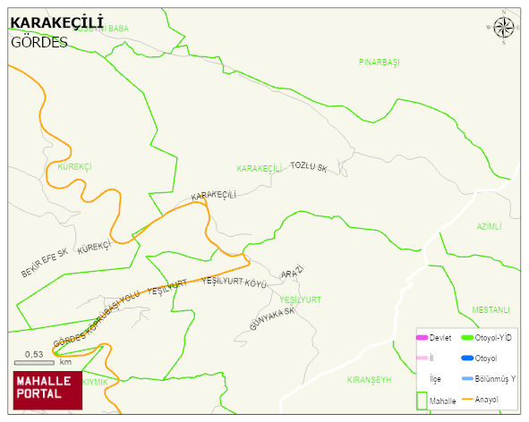 KARAKEÇİLİ Mahallesi Haritası | Sayısal Bölge Görünümü