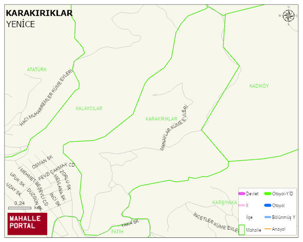 KARAKIRIKLAR Mahallesi Haritası | Dağlar, Ovalar ve Akarsu Bilgileri