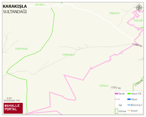 KARAKIŞLA Köyü Haritası | Uydu Görüntüsü ve Harita Detayları