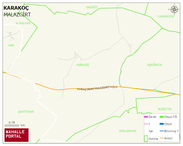 KARAKOÇ Köyü Haritası | Detaylı Köy ve Mahalle Görünümü