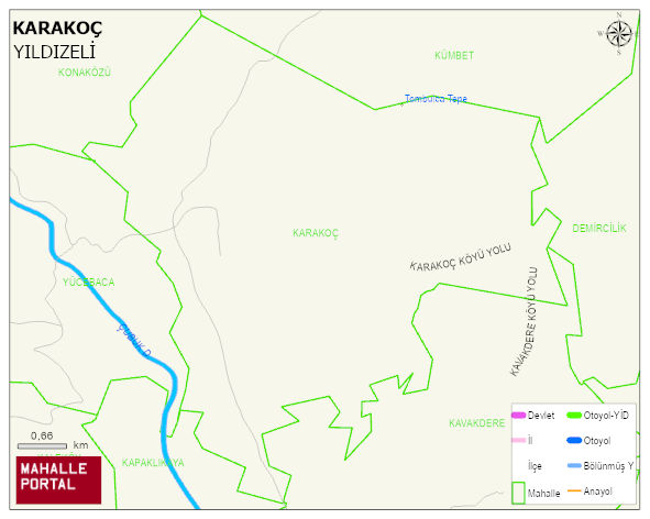 KARAKOÇ Köyü Haritası | Mahalle ve Köy Sınırı