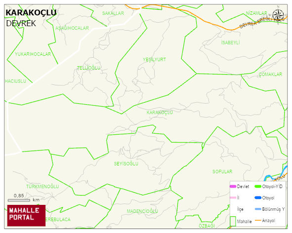 KARAKOÇLU Köyü Haritası | Mahalle Sokak Haritası