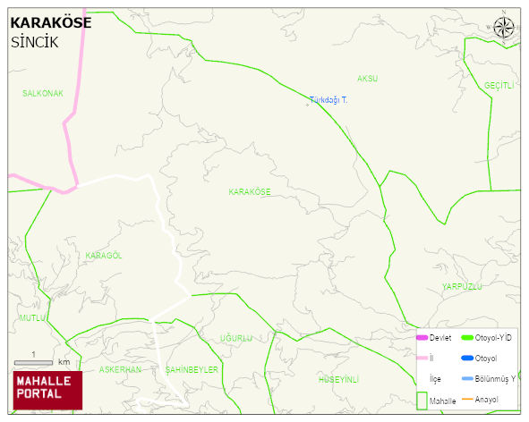 KARAKÖSE Köyü Haritası | Detaylı Köy ve Mahalle Görünümü