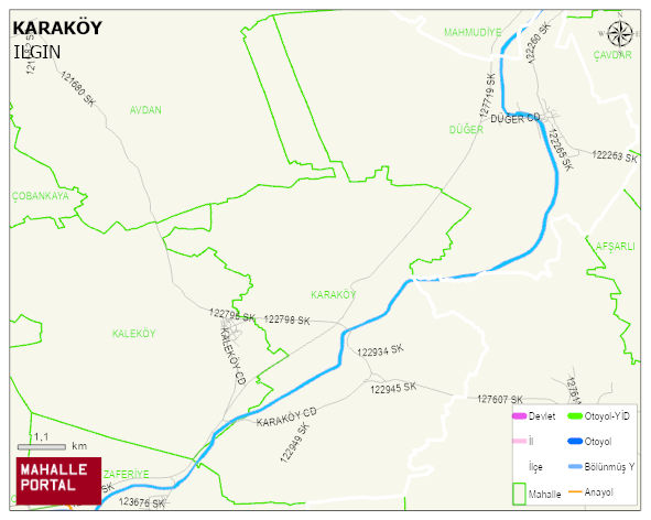 KARAKÖY Mahallesi Haritası | Yükselti ve Doğa Özellikleri