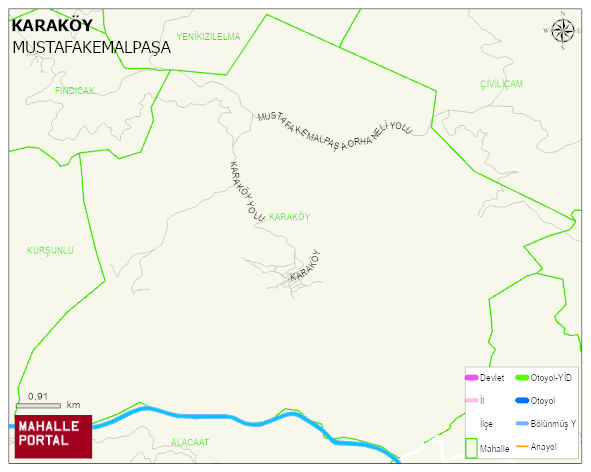 KARAKÖY Mahallesi Haritası | İnteraktif Köy ve Mahalle Sınırları
