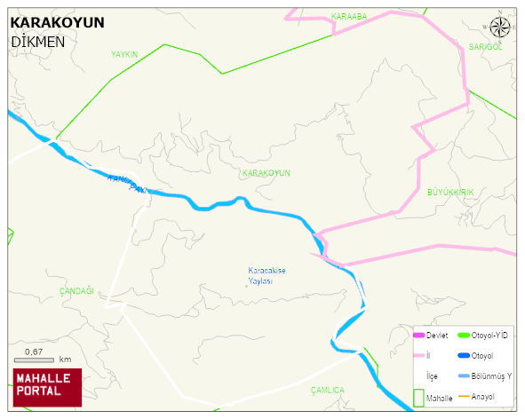 KARAKOYUN Köyü Haritası | Mahalle ve Köy Sınırı