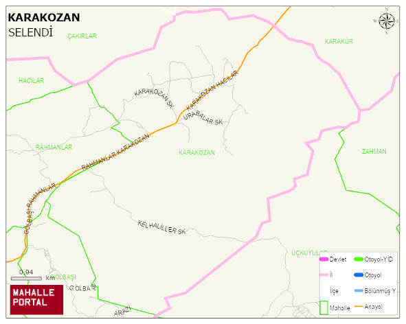 KARAKOZAN Mahallesi Haritası | Coğrafi Yapı ve Detaylı Haritası