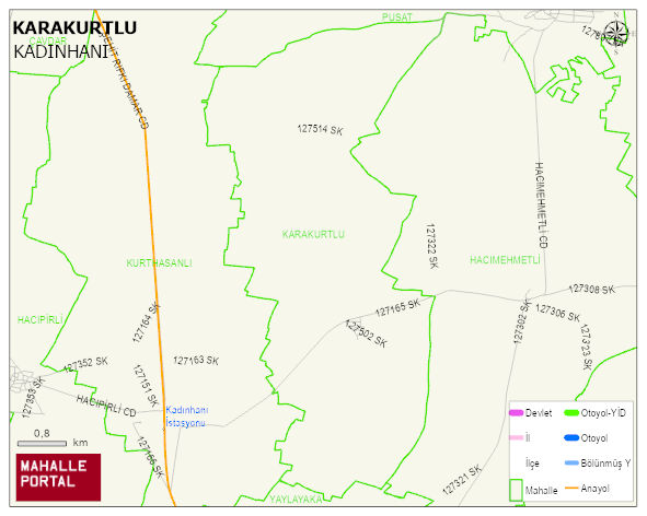 KARAKURTLU Mahallesi Haritası | Detaylı Köy ve Mahalle Görünümü