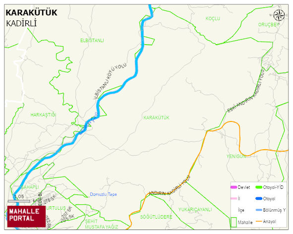 KARAKÜTÜK Köyü Haritası | Sayısal Bölge Görünümü