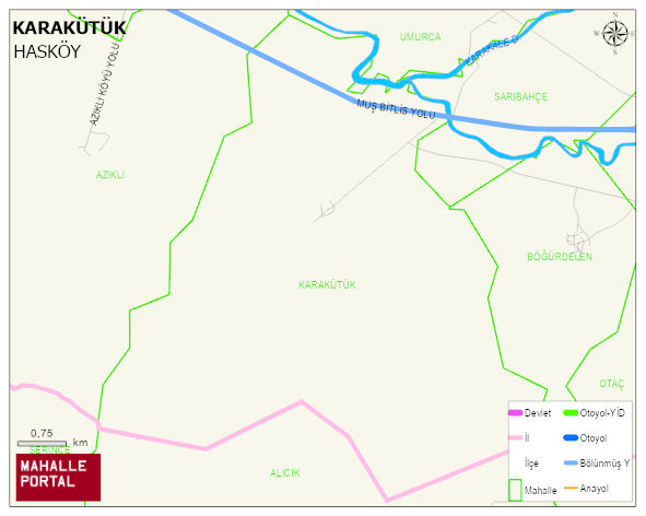 KARAKÜTÜK Köyü Haritası | Uydu Görüntüsü ve Harita Detayları