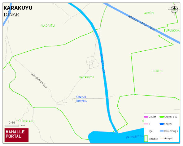 KARAKUYU Köyü Haritası | Yükselti ve Doğa Özellikleri
