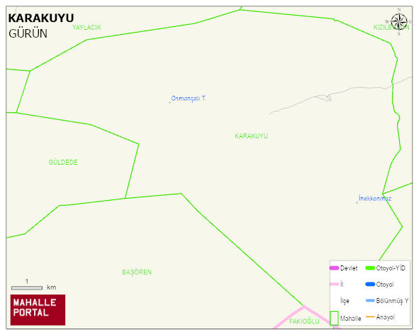 KARAKUYU Köyü Haritası | Yükselti ve Doğa Özellikleri