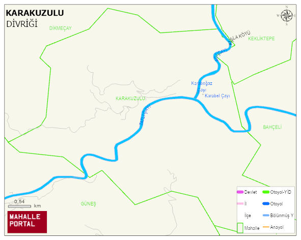 KARAKUZULU Köyü Haritası | Detaylı Köy ve Mahalle Görünümü