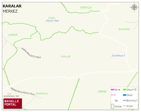 KARALAR Köyü Haritası | İnteraktif Köy ve Mahalle Sınırları