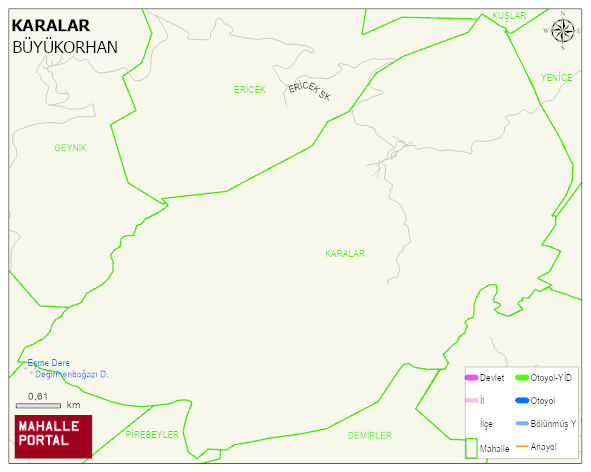 KARALAR Mahallesi Haritası | Mahalle ve Köy Sınırı