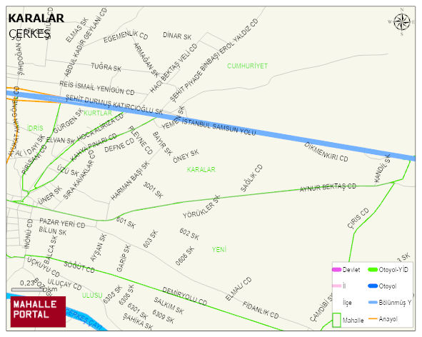 KARALAR Mahallesi Haritası | Mahalle ve Köy Sınırı
