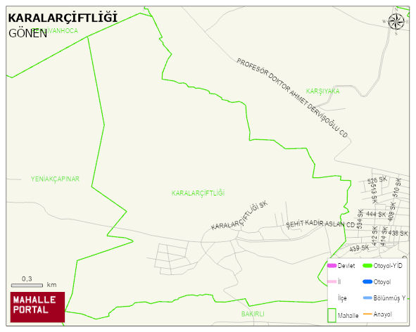 KARALARÇİFTLİĞİ Mahallesi Haritası | Detaylı Köy ve Mahalle Görünümü
