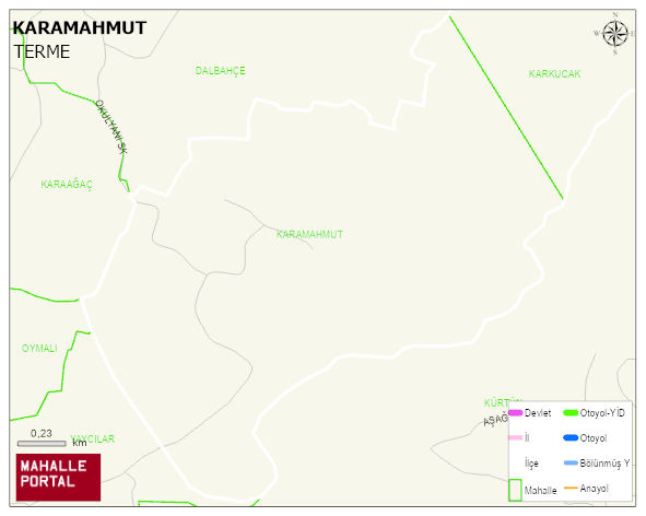 KARAMAHMUT Mahallesi Haritası | Coğrafi Yapı ve Detaylı Haritası
