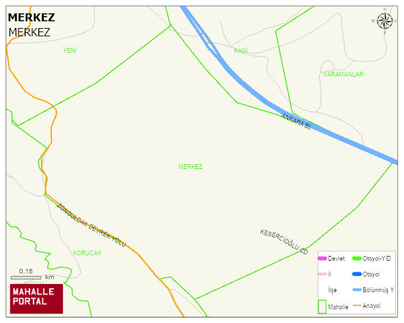 KARAMAN BELDESİ MERKEZ Mahallesi Haritası | Yükselti ve Doğa Özellikleri
