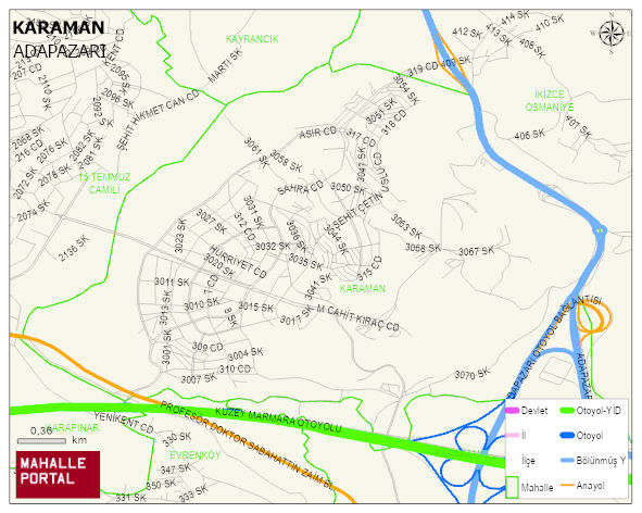 KARAMAN Mahallesi Haritası | Mahalle Sokak Haritası