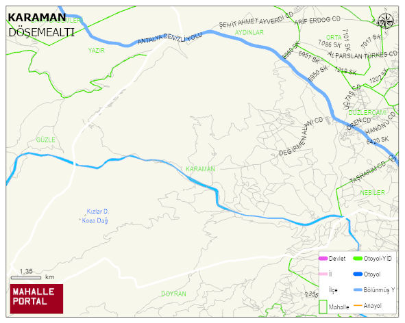 KARAMAN Mahallesi Haritası | İnteraktif Köy ve Mahalle Sınırları