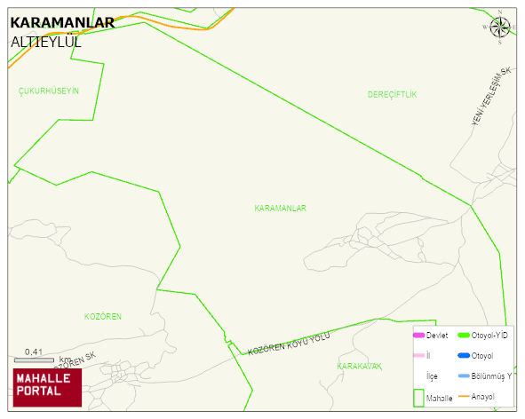 KARAMANLAR Mahallesi Haritası | Detaylı Köy ve Mahalle Görünümü